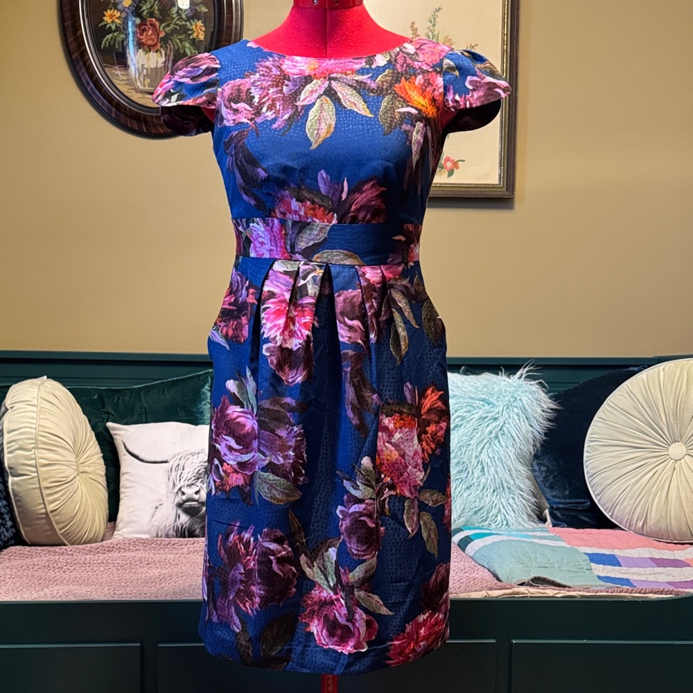 Moulinette Soeurs Floral Blue Dress